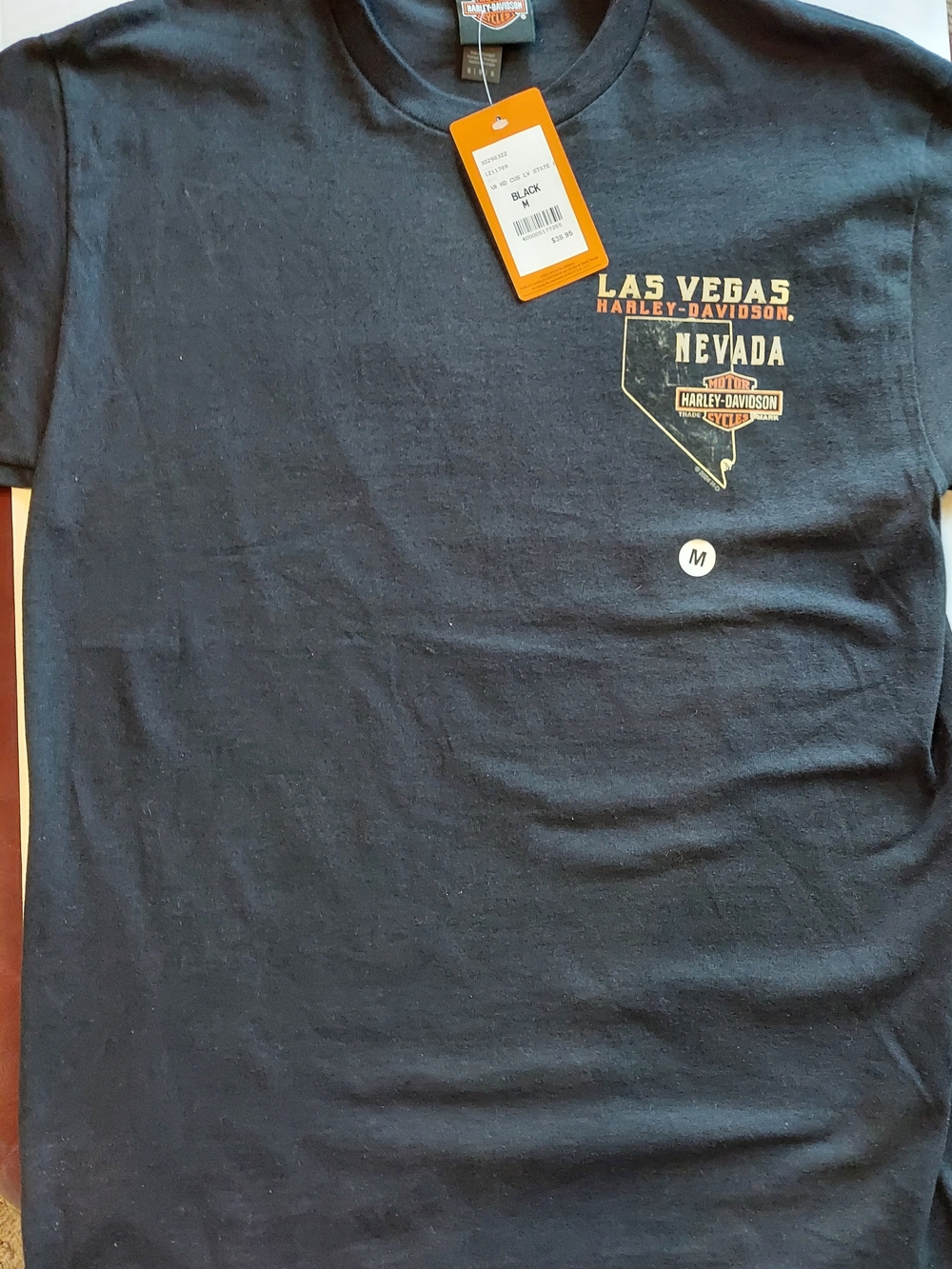 Harley-Davidson Black Short Sleeve Tee with Las Vegas Nevada Graphic